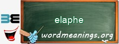 WordMeaning blackboard for elaphe